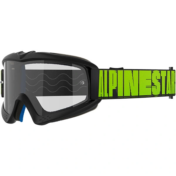 Alpinestars Alpinestars Youth Vision Goggles - Hollow Charcoal / Fluo Yellow / Clear Lens