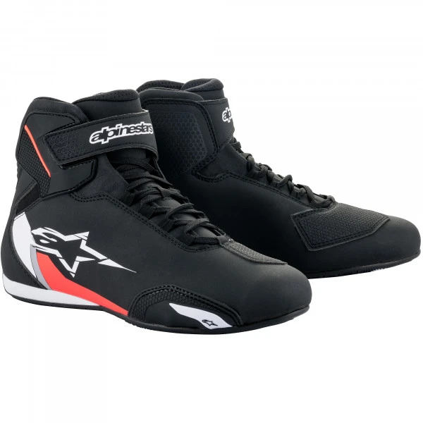 Alpinestars Alpinestars Sektor Microfibre Shoes - Black / White / Red Fluo