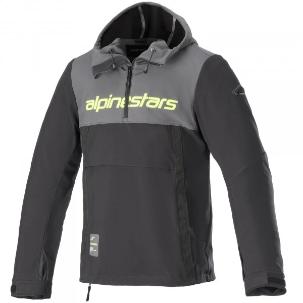 Alpinestars Alpinestars Sherpa Hoodie - Tar Grey / Black / Yellow Fluo