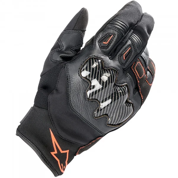 Alpinestars Alpinestars SMX-1 Waterproof Gloves - Black / Red Fluo