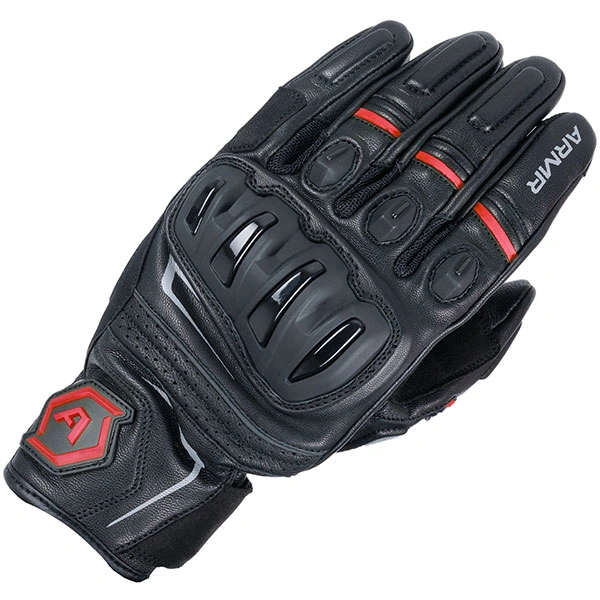 ARMR ARMR Raiden 3.0 Leather Gloves - Black / Red