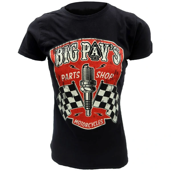 Big Pav's Parts Shop Big Pav's Parts Shop Ladies T-Shirt - Black