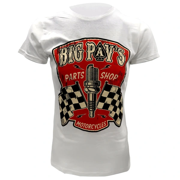 Big Pav's Parts Shop Big Pav's Parts Shop Ladies T-Shirt - White