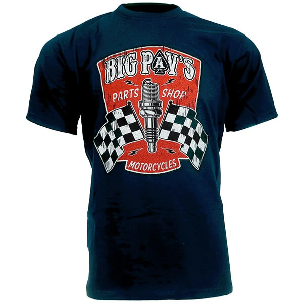 Big Pav's Parts Shop Big Pav's Parts Shop T-Shirt - Navy Blue