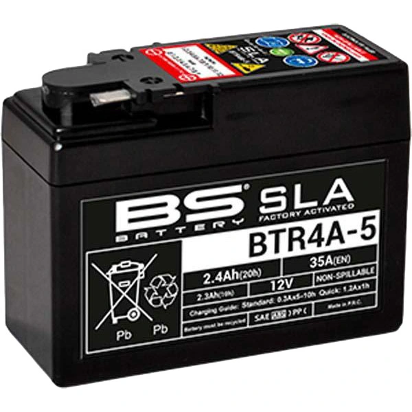 BS Batteries BS Batteries Motorcycle Battery - BTR4A-5 SLA Sealed Lead Acid