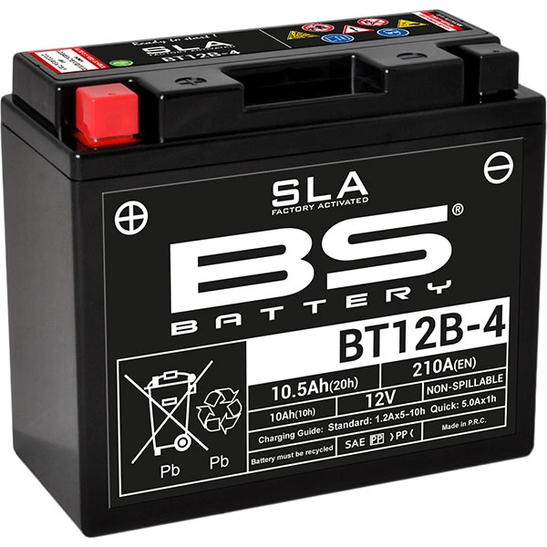 BS Batteries BS Batteries Motorcycle Battery - SLA Sealed Lead Acid BT12B-4 / YT12B-BS