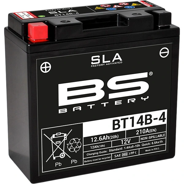 BS Batteries BS Batteries Motorcycle Battery - SLA Sealed Lead Acid BT14B-4 / YT14B-BS