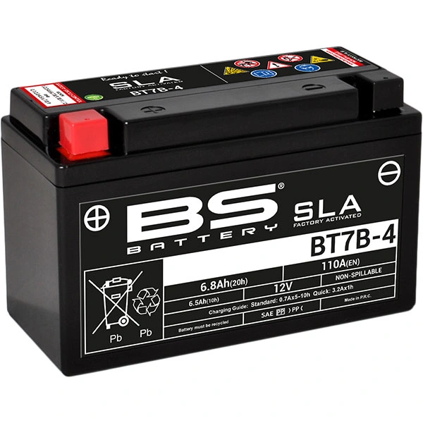 BS Batteries BS Batteries Motorcycle Battery - SLA Sealed Lead Acid BT7B-4 / YT7B-BS
