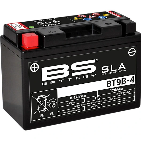BS Batteries BS Batteries Motorcycle Battery - SLA Sealed Lead Acid BT9B-4 / YT9B-BS