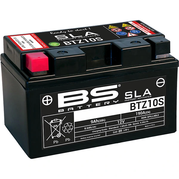BS Batteries BS Batteries Motorcycle Battery - SLA Sealed Lead Acid BTZ10S
