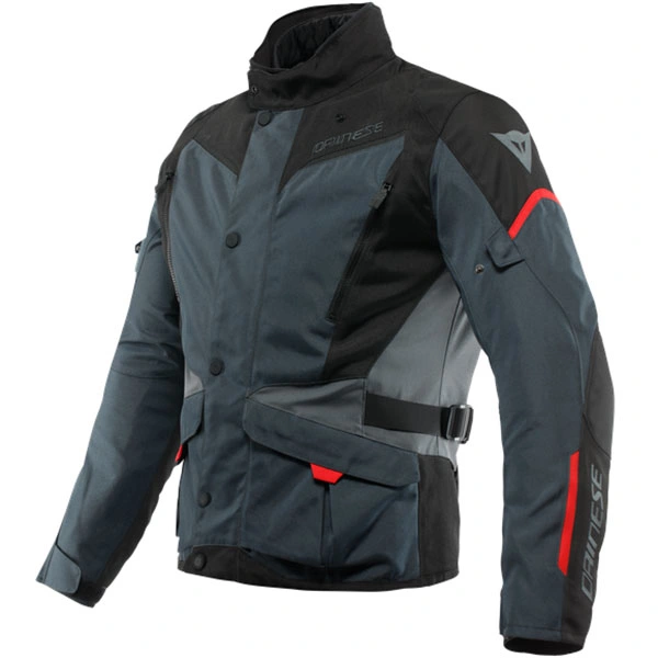 Dainese Dainese Ladies Tempest 3 D-Dry Textile Jacket - Ebony / Black / Lava Red