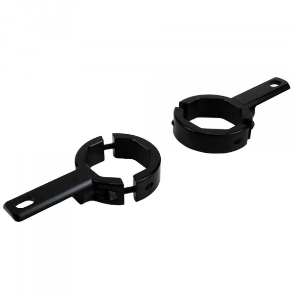 Denali Denali 39mm-49mm Tube Mount Kit For Mounting Auxiliary Lights To Conventional Fork Tubes - Black