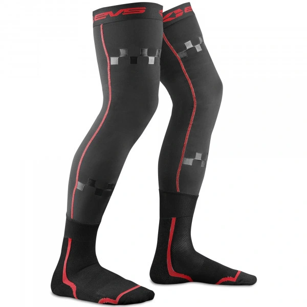 EVS Sports EVS Fusion Knee Brace Liner / Sock Combo Youth - Black / Red