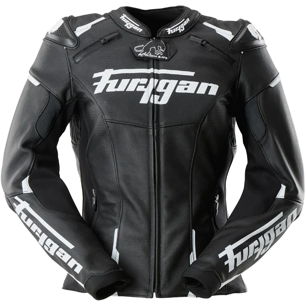 Furygan Furygan Ladies' Raptor Leather Jacket - Black / White