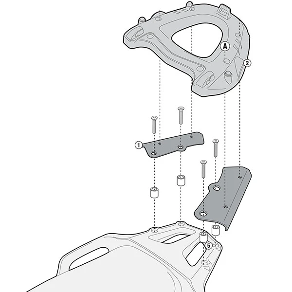 Givi Givi SR1110 Monokey Adaptor Plate - Honda VFR1200 X / XD Crosstourer