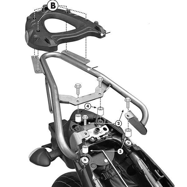 Givi Givi SR121 Monokey Adaptor Plate - Suzuki SFV650 / A Gladius