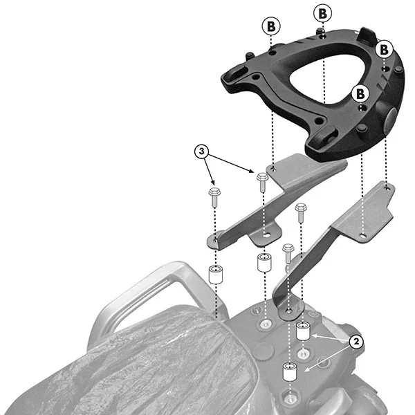 Givi Givi SR371 Monokey Adaptor Plate - Yamaha XT-1200Z Super Tenere