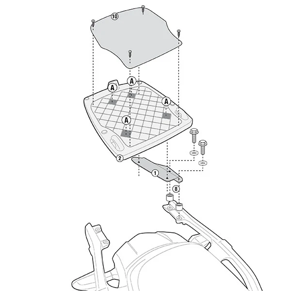 Givi Givi SR4105 Monokey Adaptor Plate - Kawasaki Versys 1000