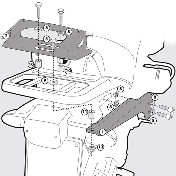 Givi Givi SR694 Monokey Adaptor Plate - BMW R1100 / 1150 GS