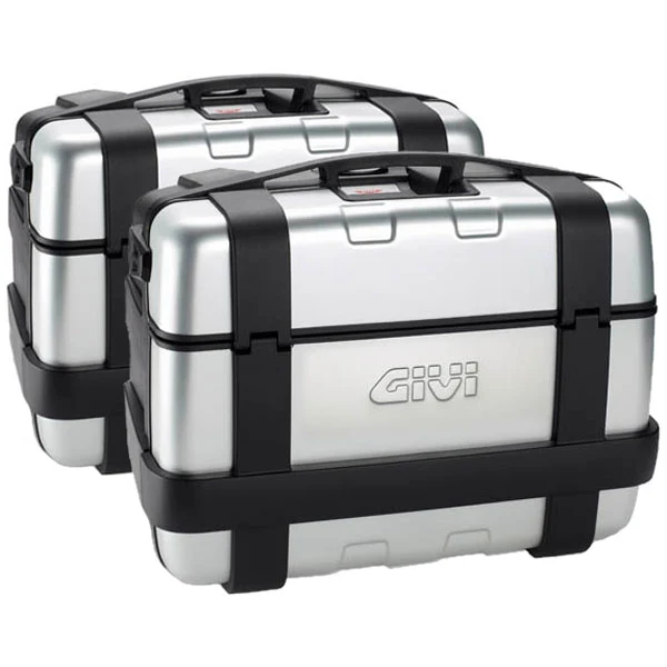 Givi Givi TRK46PACK2 Trekker Aluminium Finish Monokey Panniers (Pair) - 92 Litre Total Capacity