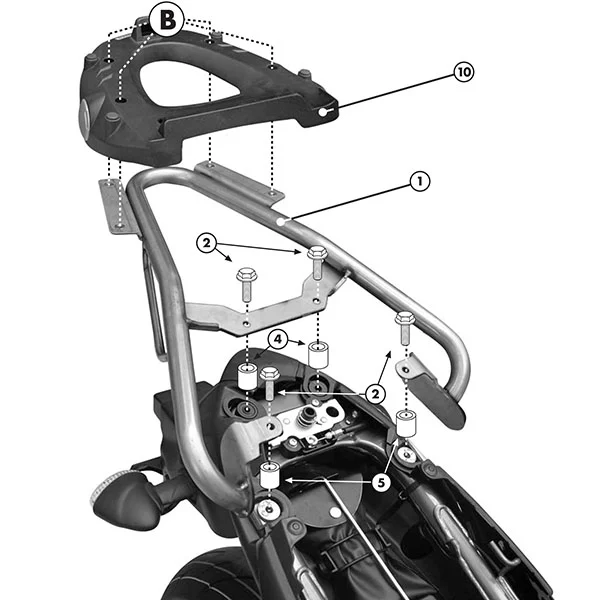 Givi Givi SR121M Monolock Adaptor Plate - Suzuki SFV650 / A Gladius