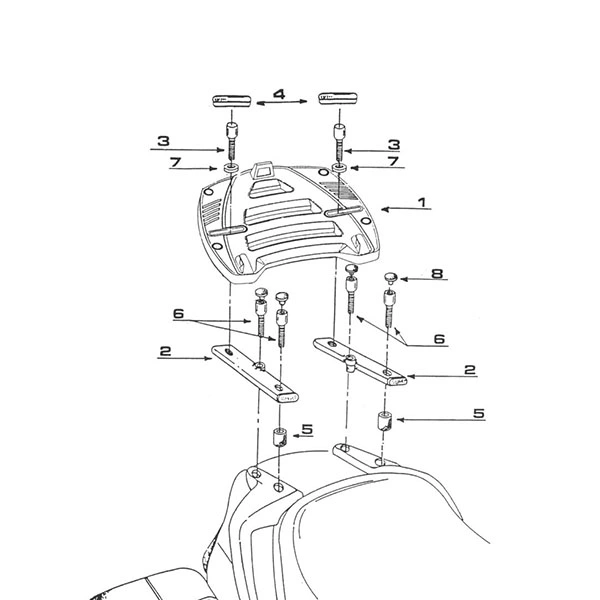 Givi Givi E190 Monokey Adaptor Plate - Honda ST1100 / A Pan European