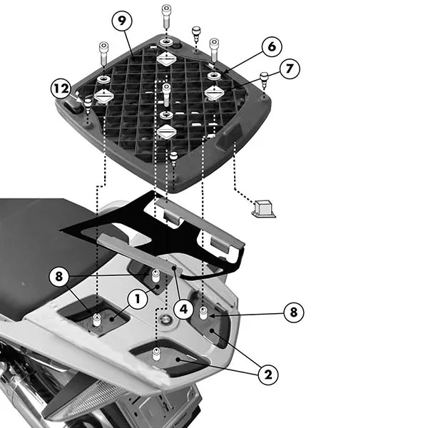 Givi Givi E193 Monokey Adaptor Plate - BMW R1200 RT