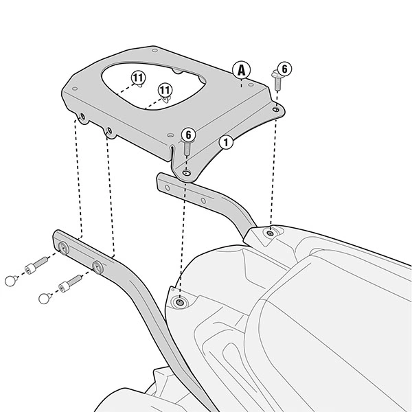 Givi Givi SR6404 Rear Rack - Triumph Tiger 1050 Sport