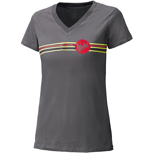 Held Held Ladies Be Heroic Striped T-Shirt - Grey / Red