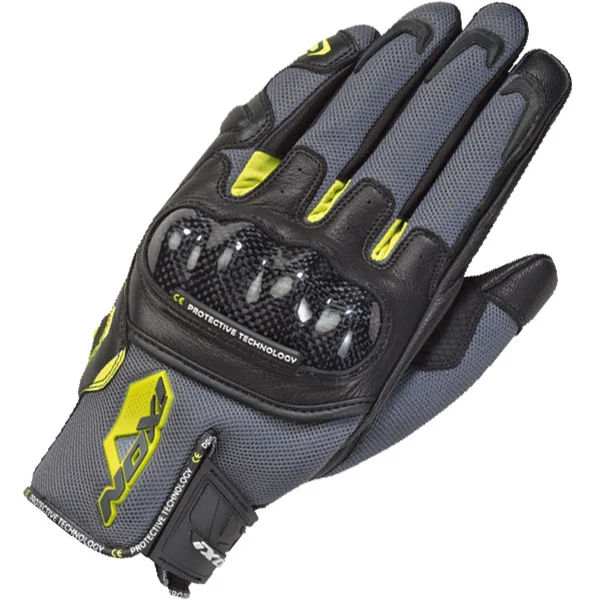 Ixon Ixon RS Rise Air Gloves - Grey / Black / Fluo Yellow