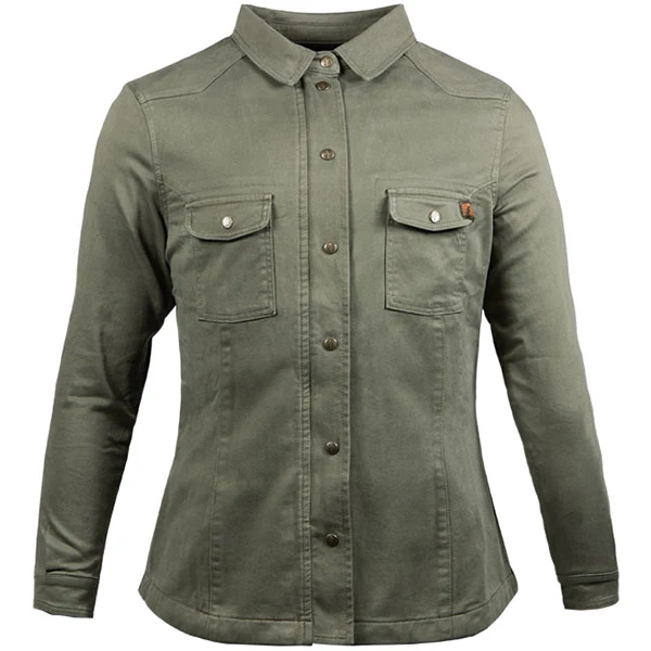 John Doe John Doe Ladies Motoshirt Textile Jacket - Olive