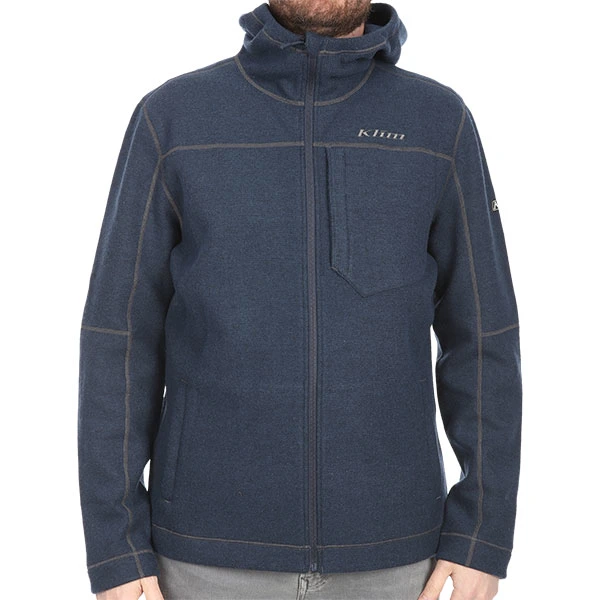 Klim Klim Bighorn Canyon Wool Fleece Hoodie - Dress Blues Heather