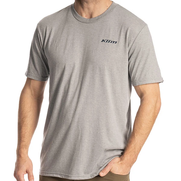 Klim Klim Guts N' Glory Tri-Blend Tee - Heathered Grey / Dress Blues