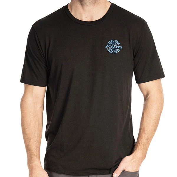 Klim Klim Live to Ride Tri-Blend T-Shirt - Black / Imperial Blue