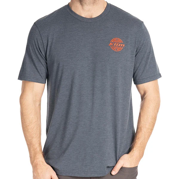 Klim Klim Live to Ride Tri-Blend T-Shirt - Navy Frost / Strike Orange