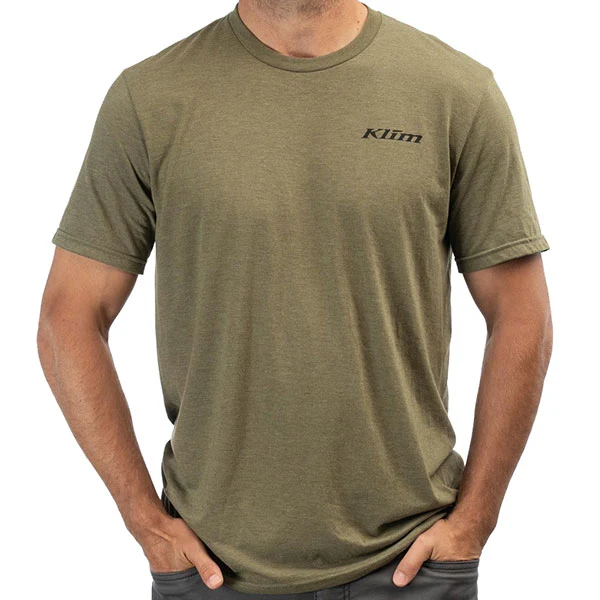 Klim Klim Mountain Peak Tri-Blend Tee - Military Green Frost / Black
