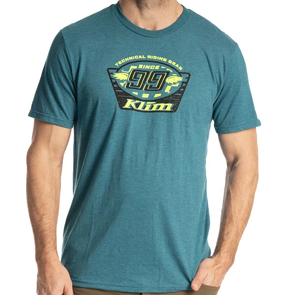 Klim Klim Pioneer 99 Tri-Blend Tee - Heathered Teal / Hi-Vis