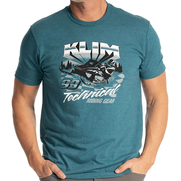 Klim Klim Snowcrest Tri-Blend Tee - Heathered Teal / Black