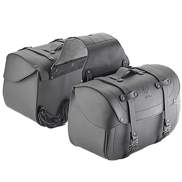 Kappa Kappa KMLW01 Leather Saddle Bags - 28L