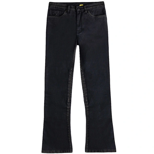 Knox Knox Ladies Cartmel Kick Flare Jeans - Black Rust