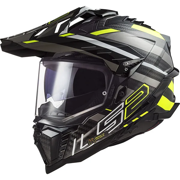 LS2 LS2 Explorer Carbon - Edge Black / Hi-Vis Yellow / Titanium
