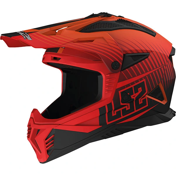 LS2 LS2 Fast II - Duck Matt Hi-Vis Orange / Red