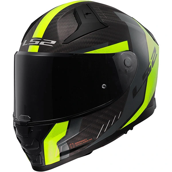 LS2 LS2 Vector 2 Carbon - Grid Matt Hi-Vis Yellow