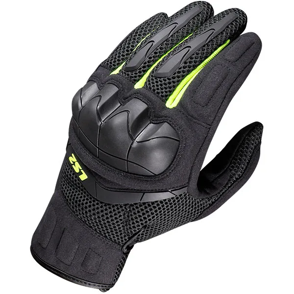 LS2 LS2 Kubra Gloves - Anthracite / Hi-Vis Yellow
