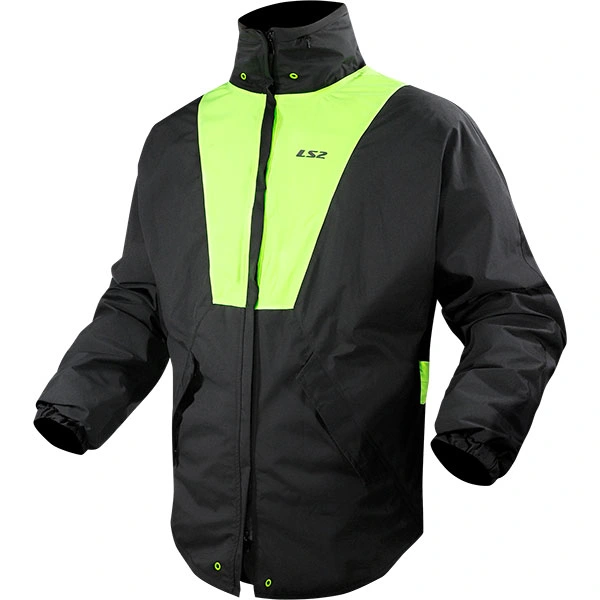 LS2 LS2 X-Rain Jacket - Black / Hi-Vis Yellow