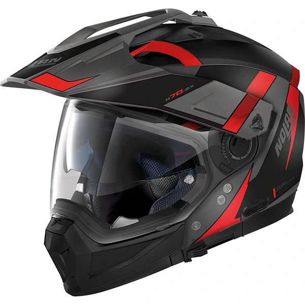 Nolan Nolan N70-2 X ECE 22.06 - Skyfall N-Com Flat Lava Grey / Red