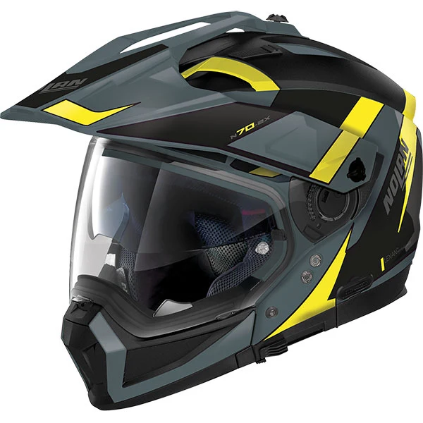Nolan Nolan N70-2 X ECE 22.06 - Skyfall N-Com Slate Grey / Yellow