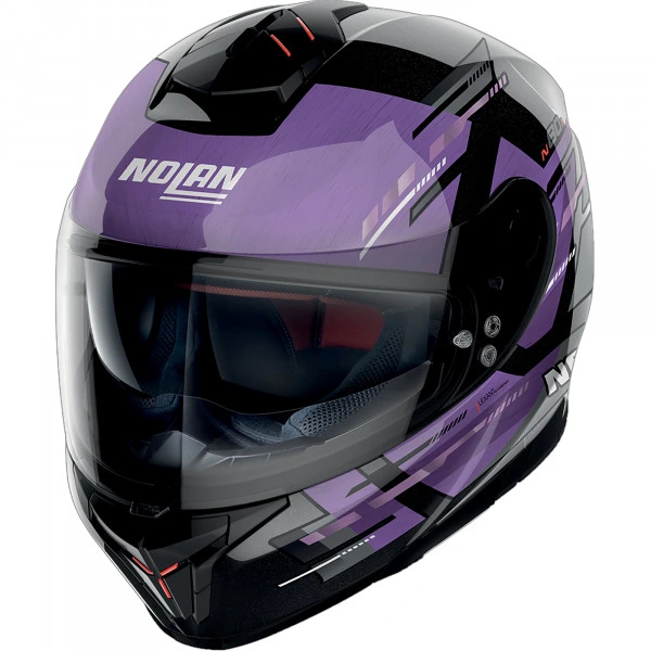 Nolan Nolan N80-8 N-Com - Meteor Metal Black /  Purple