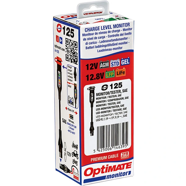 TecMate Tecmate Optimate SAE connector, with integrated lead acid & Lithium battery status monitor