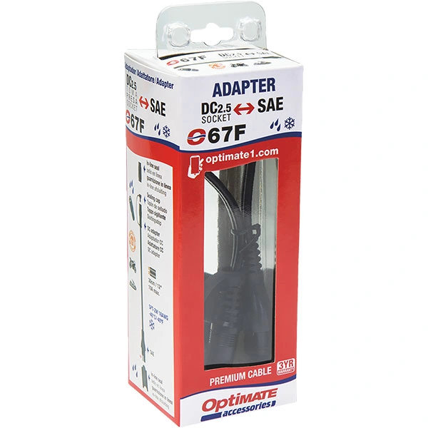 TecMate Tecmate Optimate SAE to DC Female Socket Adaptor